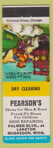 Matchbook Cover - Pearson's Muskegon MI Shoes