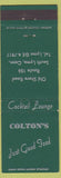Matchbook Cover - Colton's Cocktail Lounge South Lyme CT