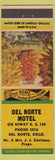 Matchbook Cover - Del Norte Motel Colorado JJ Caviness