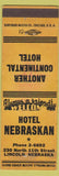 Matchbook Cover - Hotel Nebraskan Lincoln NE