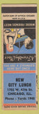 Matchbook Cover - New City Lunch Chicago IL WEAR