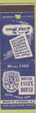 Matchbook Cover - Hotel Essex House Newark NJ girlie back