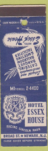 Matchbook Cover - Hotel Essex House Newark NJ girlie back