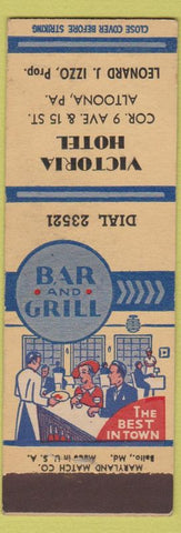 Matchbook Cover - Victoria Hotel Altoona PA Leonard Izzo deco