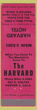 Matchbook Cover - Harvard Hotel Denver Colorado Colfax