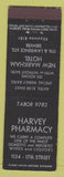 Matchbook Cover - Harvey Pharmacy Denver Colorado Markham Hotel
