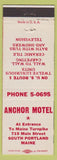 Matchbook Cover - Anchor Motel South Portland ME