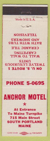 Matchbook Cover - Anchor Motel South Portland ME