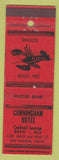 Matchbook Cover - Cunningham Hotel Bar Harbor ME lobster