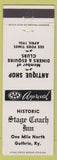 Matchbook Cover - Stage Coach Inn Guthrie KY antiques