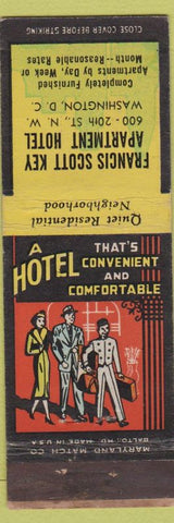 Matchbook Cover - Francis Scott Key Hotel Washington DC