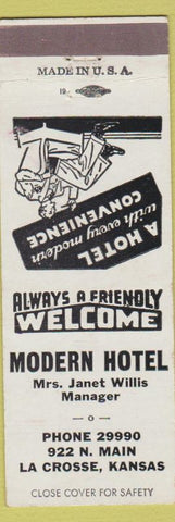 Matchbook Cover - Modern Hotel LaCrosse WI