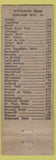 Matchbook Cover - Blue Top Cabins Ashland WI WORN