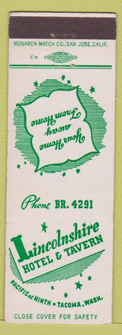 Matchbook Cover - Lincolnshire Hotel Tavern Tacoma WA