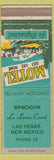 Matchbook Cover - La Loma Court Las Vegas NM low phone #