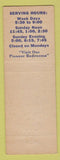 Matchbook Cover - Brookville Hotel Abilene KS