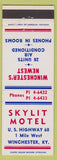 Matchbook Cover - Skylit Motel Winchester KY