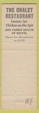 Matchbook Cover - Range Motel Dillsburg PA Chalet Restaurant