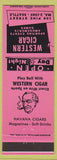 Matchbook Cover - Western Cigar Cuban Havana Seattle WA pink