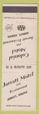 Matchbook Cover - Jarratt Motel VA AAA