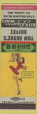 Matchbook Cover - Tom Burke's Buffet ST Louis MO General MacArthur pinup