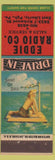 Matchbook Cover - Eddie Radio East Liberty Pittsburgh PA pinup