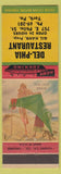 Matchbook Cover - Del Phia Restaurant York PA pinup