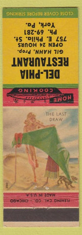 Matchbook Cover - Del Phia Restaurant York PA pinup
