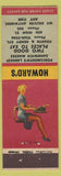 Matchbook Cover - Howard's Portsmouth VA pinup