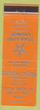 Matchbook Cover - Cereal Bowl Starlite Lounge Battle Creek MI orange