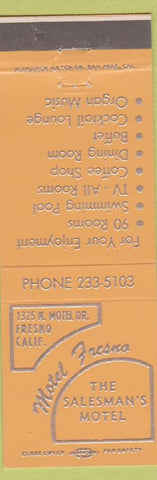 Matchbook Cover - Motel Fresno CA yellow