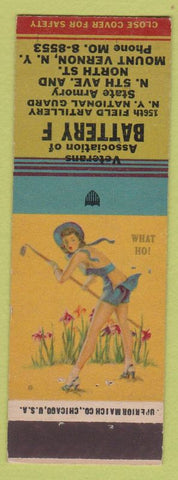 Matchbook Cover - Veterans Association Battery F Mount Vernon NY pinup