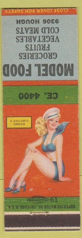 Matchbook Cover - Model Food pinup