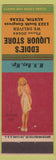 Matchbook Cover - Eddie's Liquor Store Austin TX WWII pinup