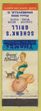 Matchbook Cover - Schenk's Grill Shanesville OH WORN pinup