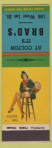 Matchbook Cover - Brad's Colton SD? Girlie back pinup