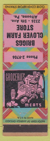 Matchbook Cover - Briggs Clover Farm Store Altoona PA
