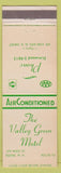 Matchbook Cover - Valley Green Motel Keene NH AAA