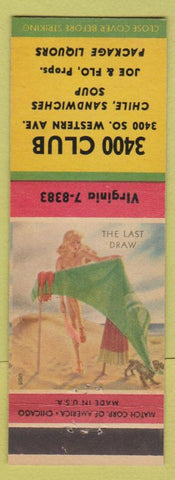 Matchbook Cover - 3400 Club Chicago? IL pinup