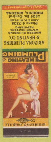 Matchbook Cover - Arizona Plumbing Heating Phoenix AZ pinup