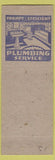 Matchbook Cover - Arizona Plumbing Heating Phoenix AZ pinup