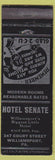 Matchbook Cover - Hotel Senate Williamsport PA Walt Rice