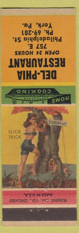 Matchbook Cover - Del Phia Restaurant York PA pinup