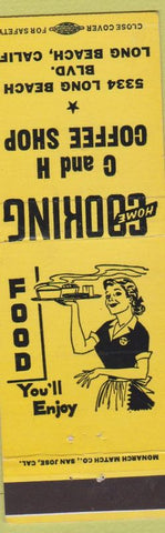 Matchbook Cover - C and H Coffee Shop Long Beach CA girlie