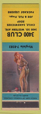 Matchbook Cover - 3400 Club Chicago? pinup