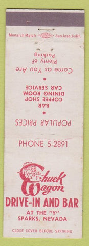 Matchbook Cover - Chuck Wagon Drive In Bar Sparks NV