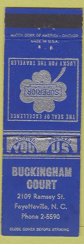 Matchbook Cover - Buckingham Court Fayetteville N