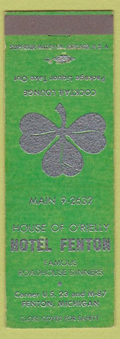 Matchbook Cover - Hotel Fenton Fenton MI