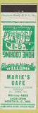 Matchbook Cover - Marie's Cafe North Kansas City MO