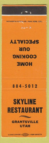 Matchbook Cover - Skyline Restaurant Grantsville UT